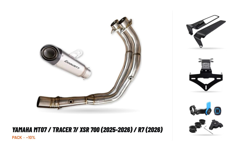 Pack Escape Completo – Yamaha MT07 / Tracer 7/ XSR 700 (2025-2026) / R7 (2026)