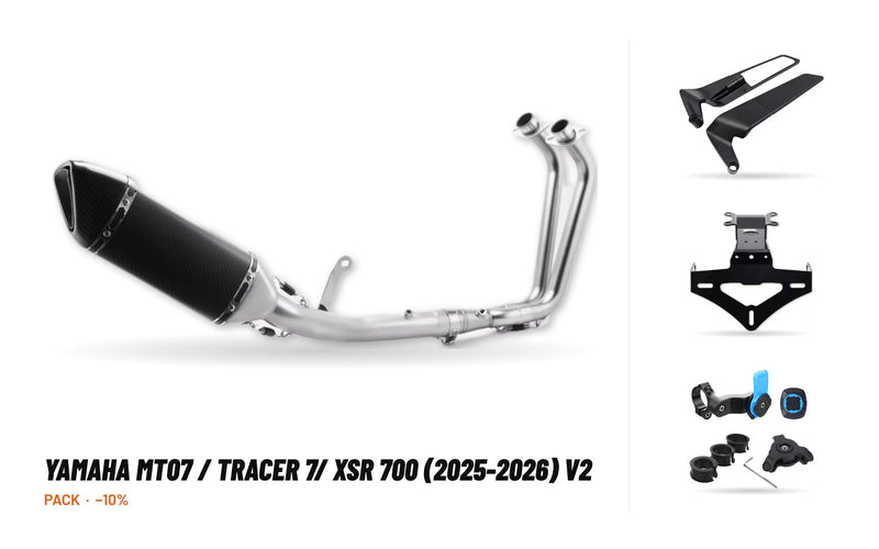 Pack Escape Completo – Yamaha MT07 / Tracer 7/ XSR 700 (2025-2026) V2
