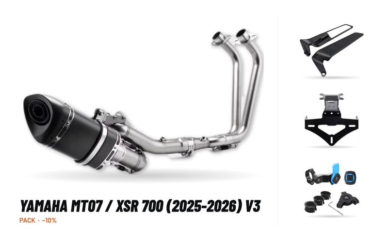 Pack Escape Completo – Yamaha MT07 / XSR 700 (2025-2026) V3