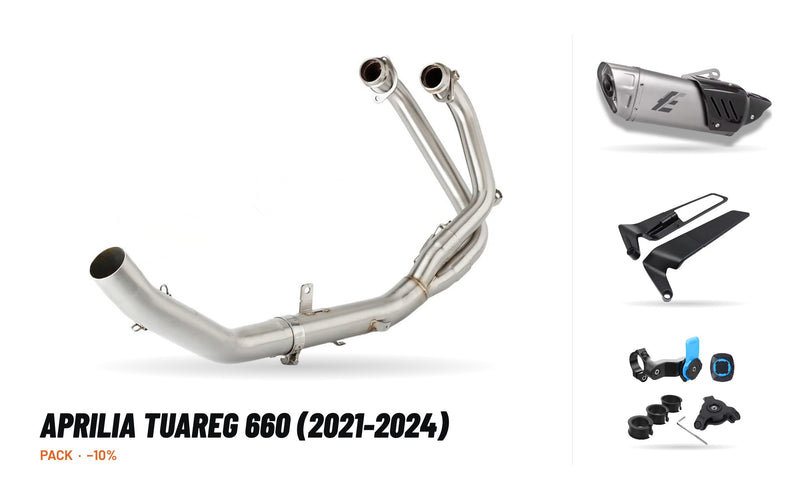 Manifolds + Exhaust Tip Pack – Aprilia Tuareg 660 (2021-2024)