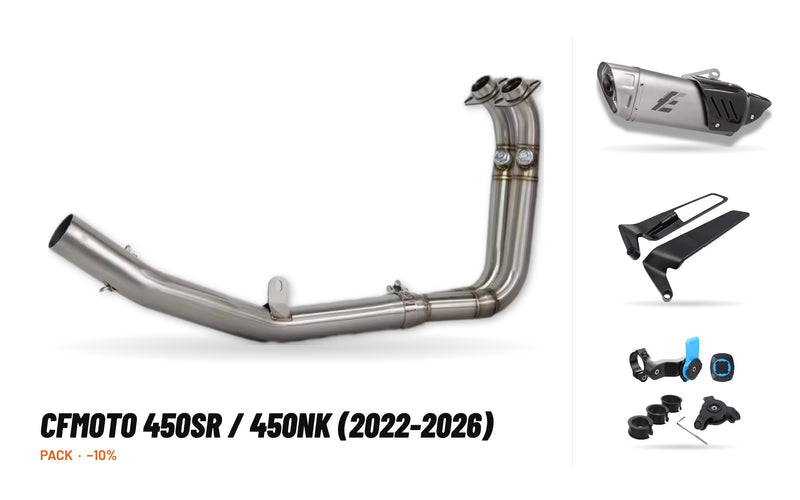 Manifolds + Exhaust Tip Pack – CFMOTO 450SR / 450NK (2022-2026)