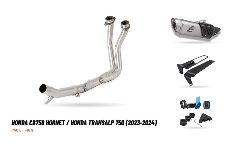 Manifolds + Exhaust Tip Pack – Honda CB750 Hornet / Honda Transalp 750 (2023-2024)