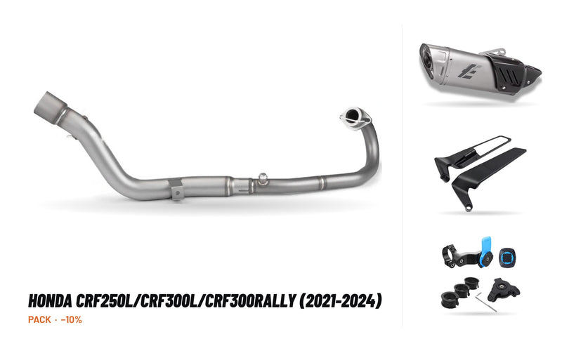 Manifolds + Exhaust Tip Pack – Honda CRF250L/CRF300L/CRF300Rally (2021-2024)