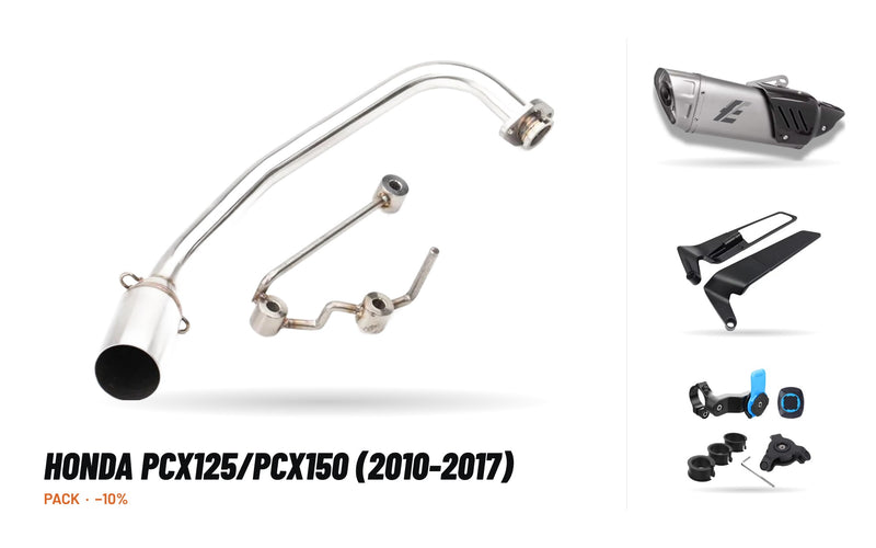 Manifolds + Exhaust Tip Pack – Honda PCX125/PCX150 (2010-2017)