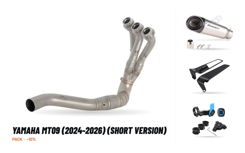 Pack Coletores + Ponteira – Yamaha MT09 (2024-2026) (Versão Curta)