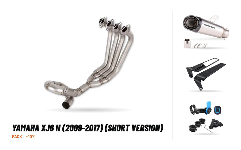 Pack Coletores + Ponteira – Yamaha XJ6 N (2009-2017) (Versão Curta)