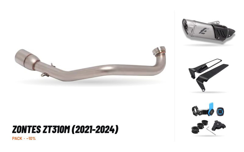 Manifolds + Exhaust Tip Pack – Zontes ZT310M (2021-2024)