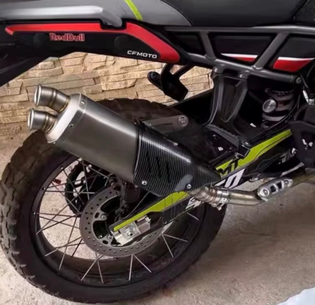 Link Pipe + Exhaust Tip Cfmoto 450mt