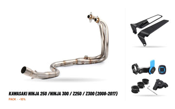 Pack Escape Completo – Kawasaki Ninja 250 /Ninja 300 / Z250 / Z300 (2008-2017)