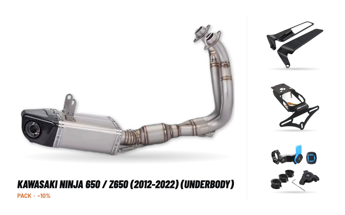 Pack Ligne Complète – Kawasaki Ninja 650 / Z650 (2012-2022) (Sous moteur)