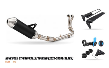 Full Exhaust Pack – Kove 800X GT/Pro/Rally/Touring (2023-2026) (Black)