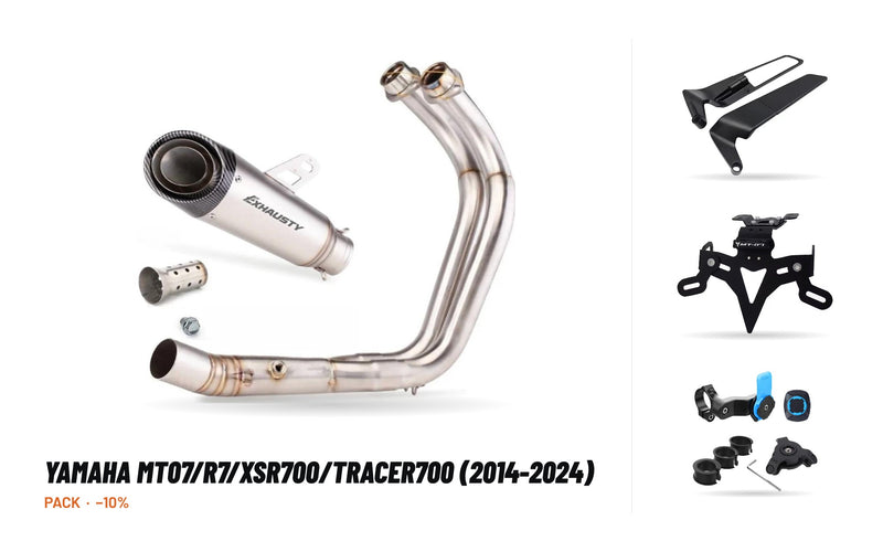 Pack Escape Completo – Yamaha MT07/R7/XSR700/Tracer700 (2014-2024)