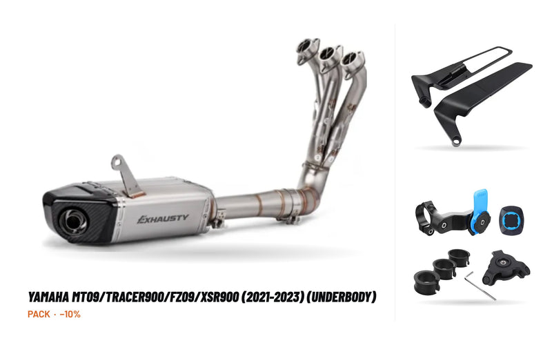 Pack Escape Completo – Yamaha MT09/Tracer900/FZ09/XSR900 (2021-2023) (Underbody)