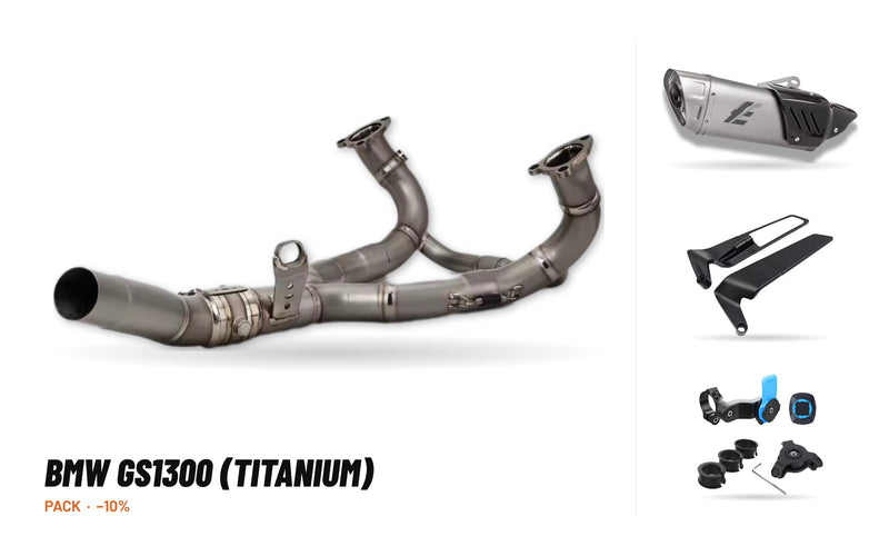 Manifolds + Exhaust Tip Pack – BMW GS1300 (Titanium)
