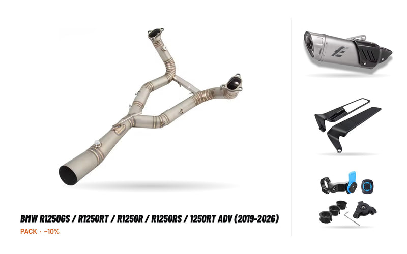 Manifolds + Exhaust Tip Pack – BMW R1250GS / R1250RT / R1250R / R1250RS / 1250RT ADV (2019-2026)