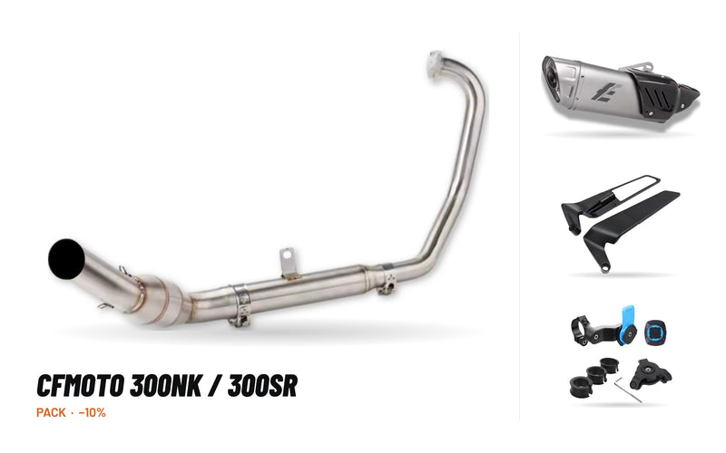 Manifolds + Exhaust Tip Pack – CFMOTO 300NK / 300SR