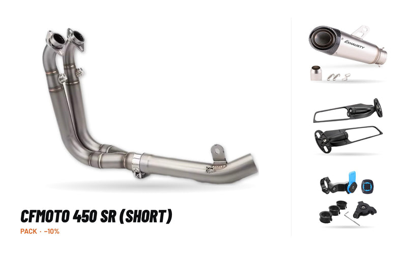 Manifolds + Exhaust Tip Pack – CFMOTO 450 SR (Short)