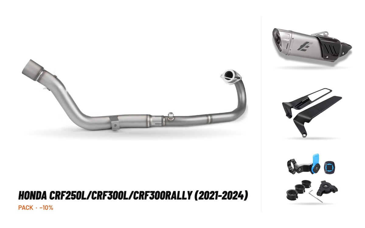 Manifolds + Exhaust Tip Pack – Honda CRF250L/CRF300L/CRF300Rally (2021-2024)