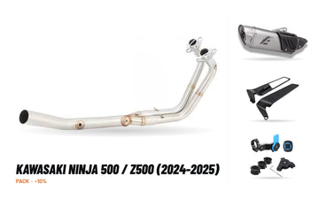 Manifolds + Exhaust Tip Pack – Kawasaki Ninja 500 / Z500 (2024-2025)