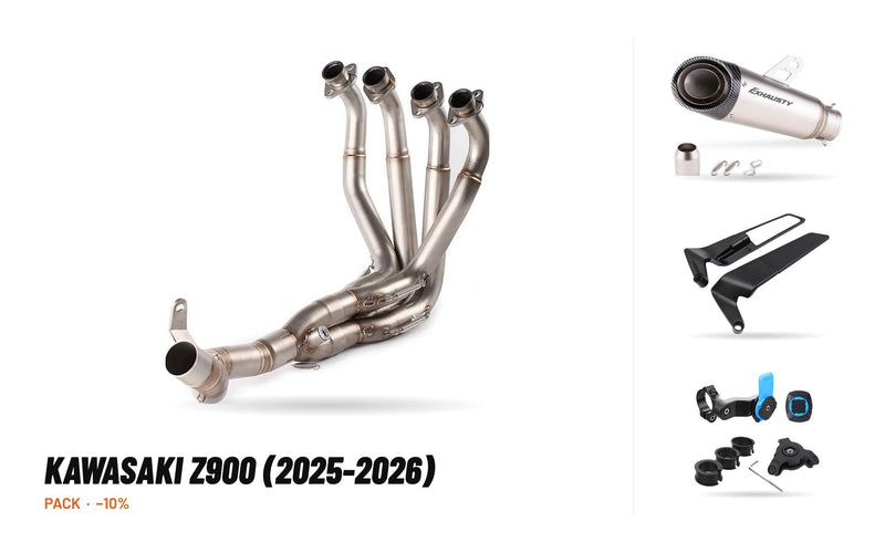 Manifolds + Exhaust Tip Pack – Kawasaki Z900 (2025-2026)