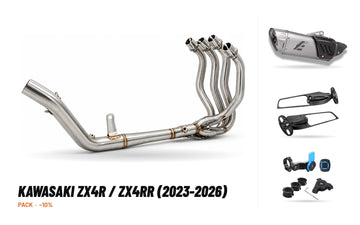 Manifolds + Exhaust Tip Pack – Kawasaki ZX4R / ZX4RR (2023-2026)