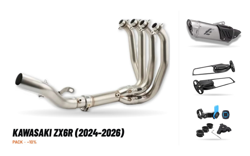Manifolds + Exhaust Tip Pack – Kawasaki ZX6R (2024-2026)