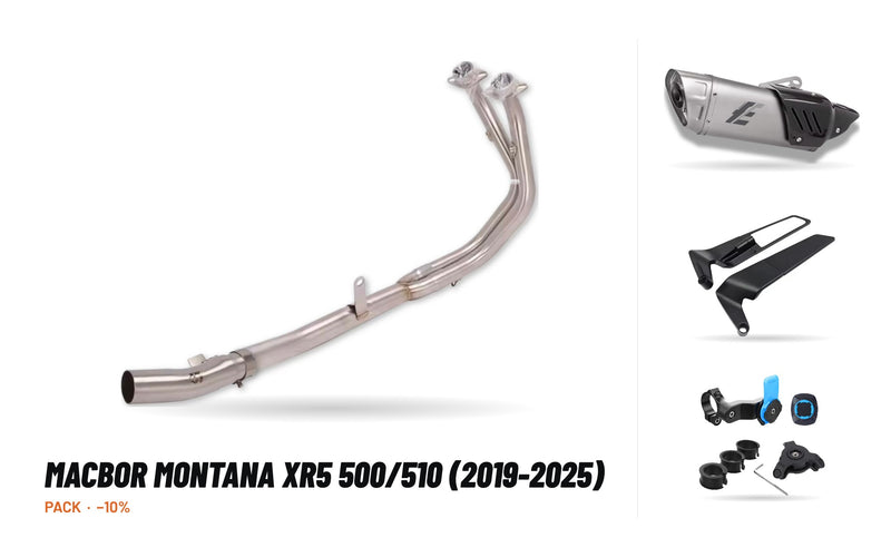 Manifolds + Exhaust Tip Pack – Macbor Montana XR5 500/510 (2019-2025)