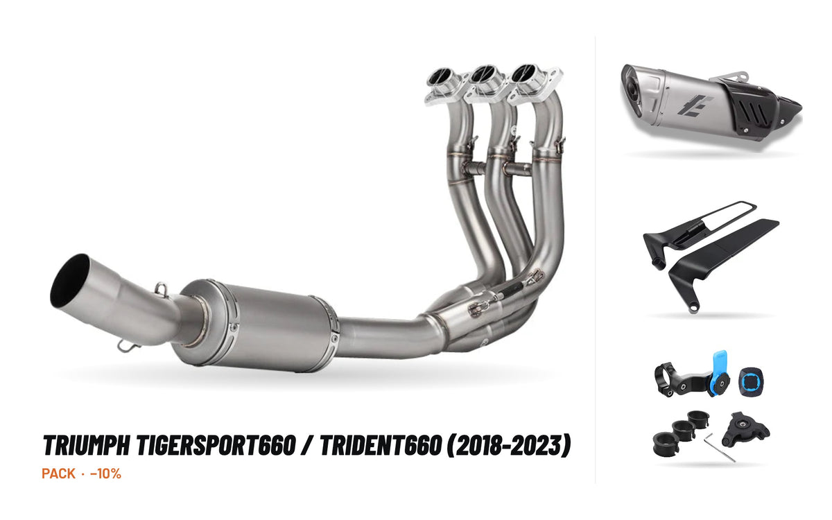 Pack Coletores + Ponteira – Triumph TigerSport660 / Trident660 (2018-2023)