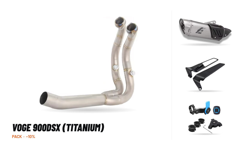Pack Coletores + Ponteira – Voge 900DSX (Titânio)