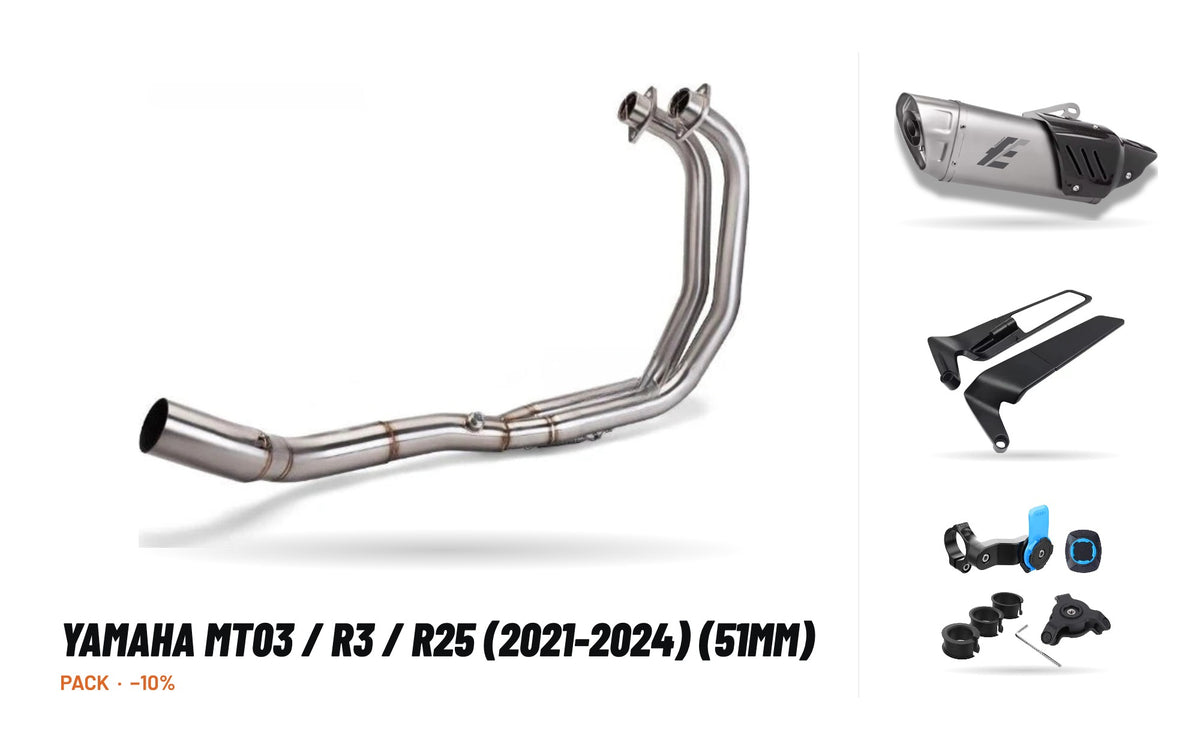 Kit Collettori + Silenziatore – Yamaha MT03 / R3 / R25 (2021-2024) (51mm)