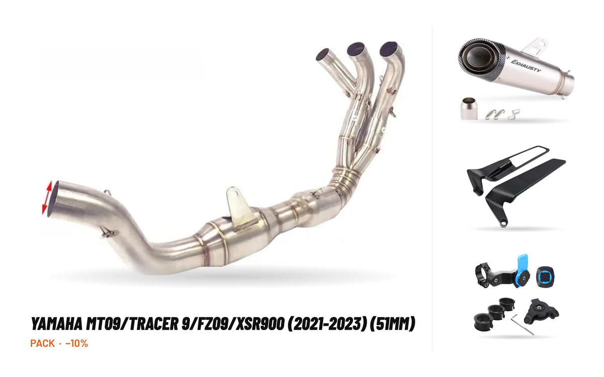 Kit Collettori + Silenziatore – Yamaha MT09/Tracer 9/FZ09/XSR900 (2021-2023) (51mm)