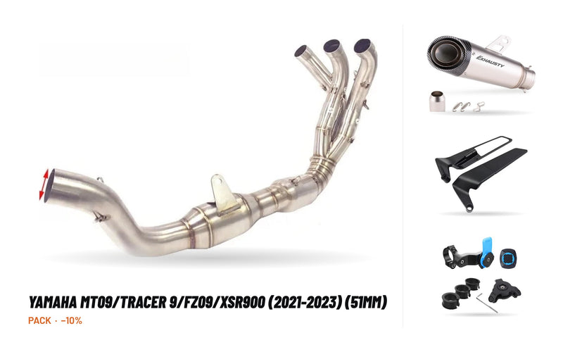 Pack Coletores + Ponteira – Yamaha MT09/Tracer 9/FZ09/XSR900 (2021-2023) (51mm)