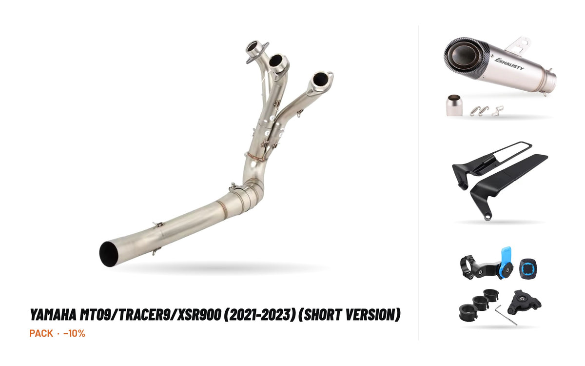 Kit Collettori + Silenziatore – Yamaha MT09/Tracer9/XSR900 (2021-2023) (Versione corta)