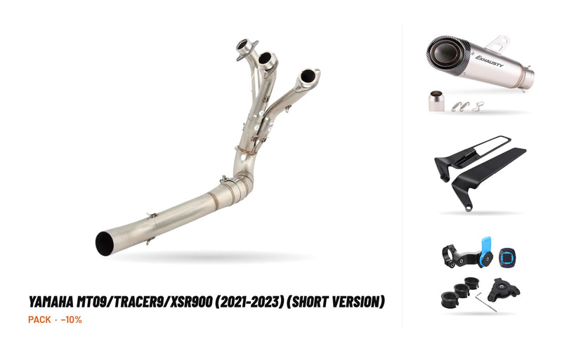 Pack Coletores + Ponteira – Yamaha MT09/Tracer9/XSR900 (2021-2023) (Versão Curta)
