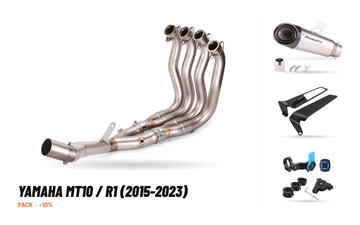 Manifolds + Exhaust Tip Pack – Yamaha MT10 / R1 (2015-2023)