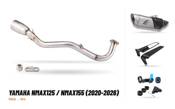 Manifolds + Exhaust Tip Pack – Yamaha Nmax125 / Nmax155 (2020-2026)