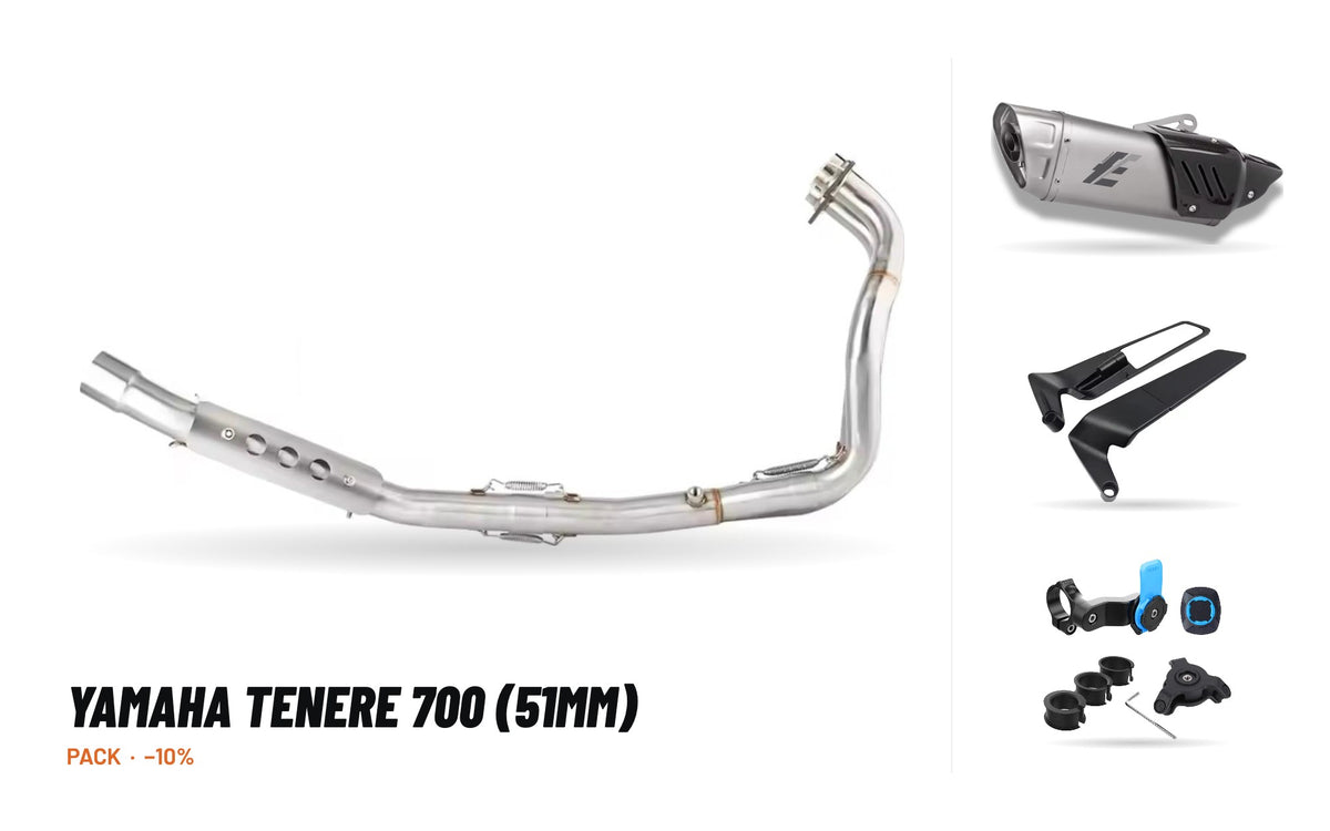 Set Krümmer + Endschalldämpfer – Yamaha Tenere 700 (51mm)