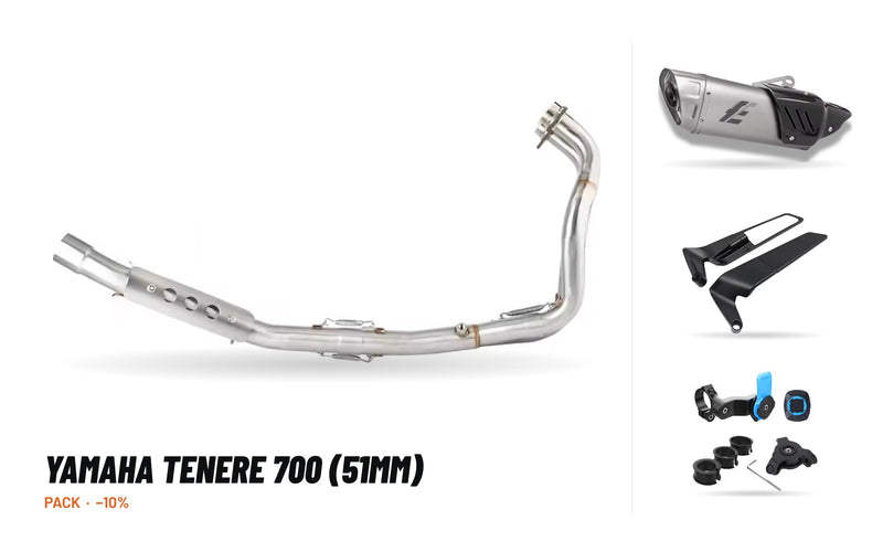 Pack Coletores + Ponteira – Yamaha Tenere 700 (51mm)