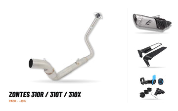 Pack Coletores + Ponteira – Zontes 310R / 310T / 310X