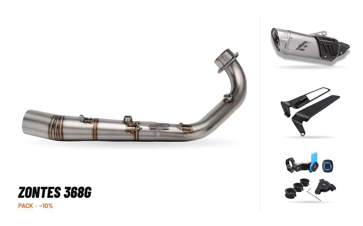 Set Krümmer + Endschalldämpfer – Zontes 368G